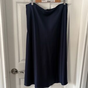 J. Crew Navy Maxi Slip Skirt
